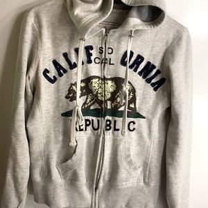 California republic zip up hoodie
